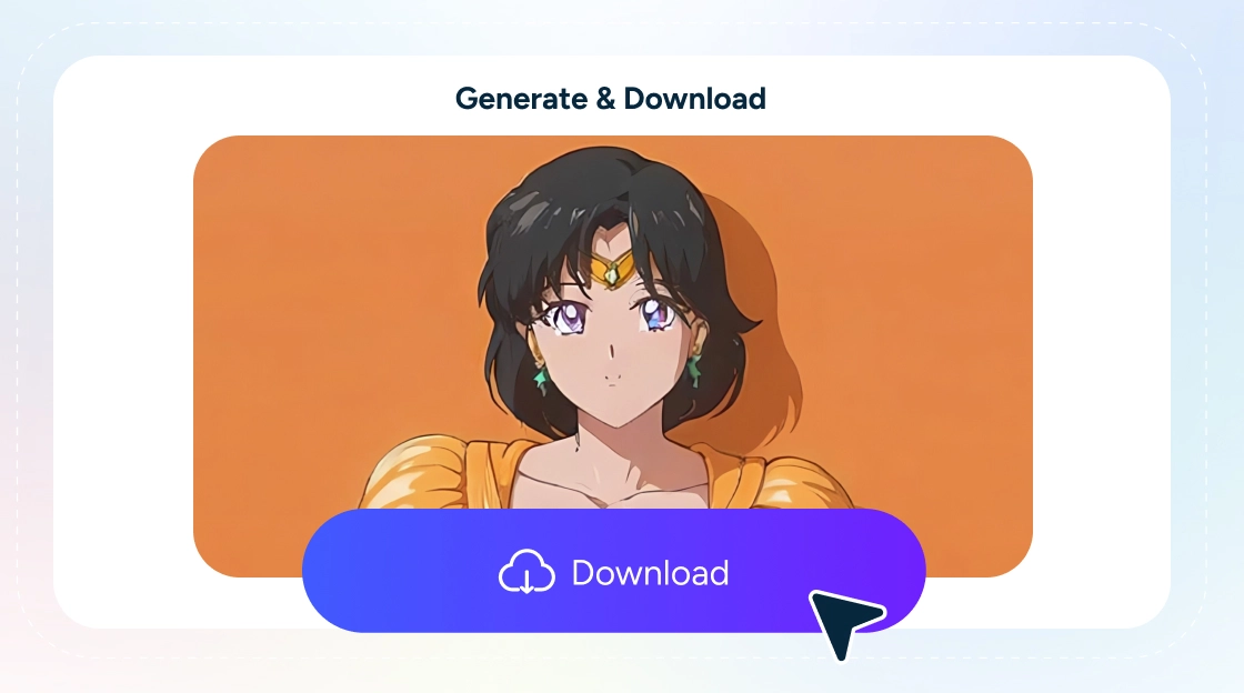 aieaseで編集した高画質のアニメ画像をダウンロードする